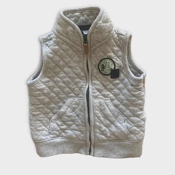 Carter’s Gray Quilted Vest, 6 months - Picture 1 of 2